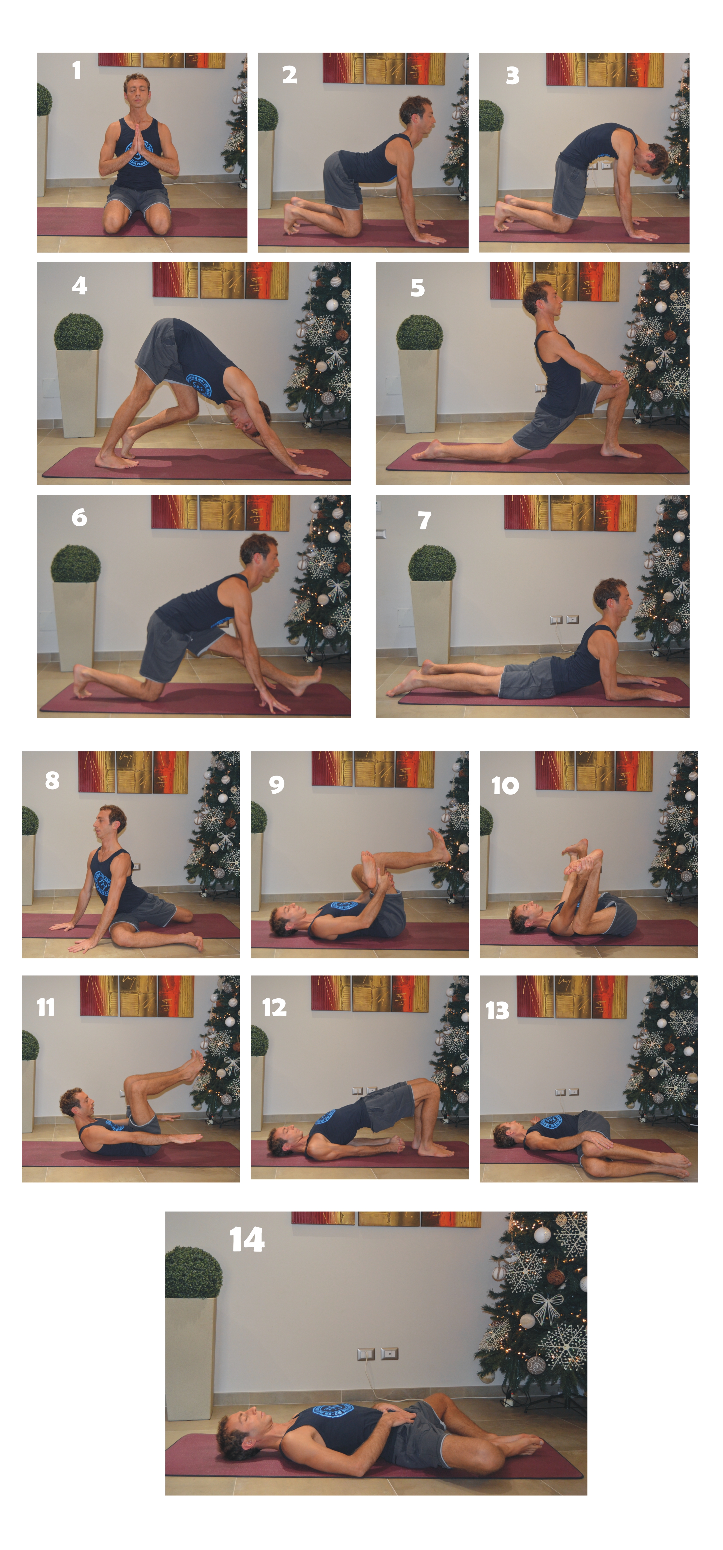 Una breve sequenza yoga per affrontare al meglio le festività natalizie