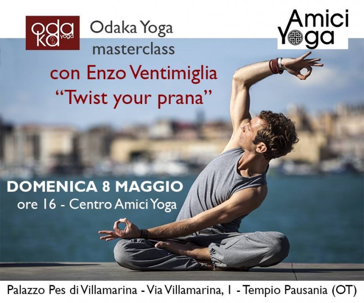 Twist your prana, workshop yoga a Tempio Pausania con Enzo Ventimiglia